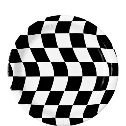Checkered Dessert Plates, Black/White, 8-pk Product image