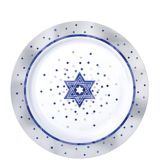 Happy Passover Premium Plastic Dessert Plates, Blue/White, 20-pc | Amscannull