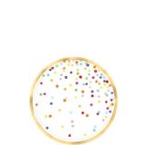 Rainbow Confetti Appetizer Plates, 36-pc | Amscannull