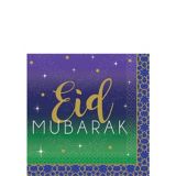 Serviettes à boissons, Eid Mubarak, paq 16 | Amscannull