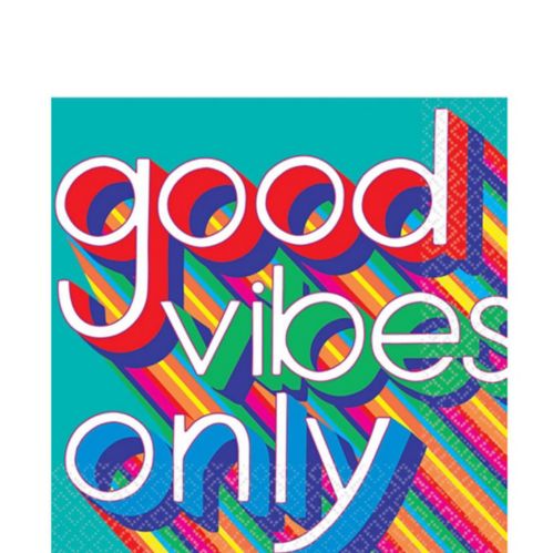 Good Vibes 70s Lunch Napkins, 16-pk Product image
