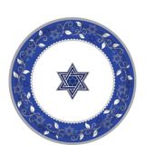 Joyous Holiday Passover Dessert Plates, Blue/Silver/White, 8-pk | Amscannull