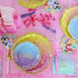 Disney Once Upon a Time Plastic Table Cover, Pink/Yellow | Disneynull