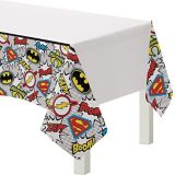 Justice League Heroes Unite Birthday Party Easy-to-clean Reusable Table Cover | WARNER BROSnull