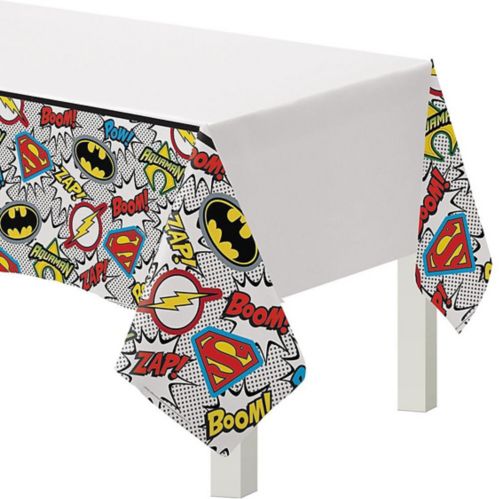 Justice League Heroes Unite Birthday Party Easy-to-clean Reusable Table Cover Product image