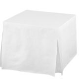 White Flannel-Backed Vinyl Fitted Table Cover | Amscannull