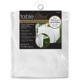 White Flannel-Backed Vinyl Fitted Table Cover | Amscannull