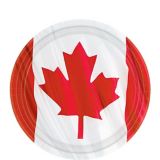 Waving Canadian Flag Lunch Plates