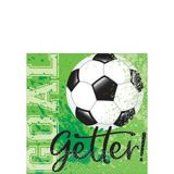 Goal Getter Soccer Party Beverage Napkins, 36-pk | Amscannull