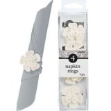 Flower Napkin Ring, 4-pk