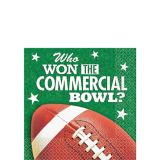Commercial Bowl Football Beverage Napkins, 16-pk
