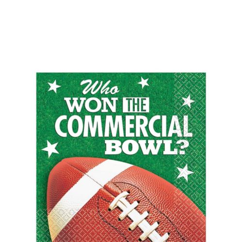 Commercial Bowl Football Beverage Napkins, 16-pk Product image