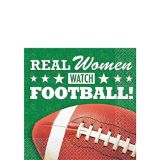 Real Women Watch Football Beverage Napkins, 16-pk