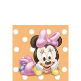 1st Birthday Party Minnie Mouse Beverage Napkins, 5-in, 16-pk | Disneynull