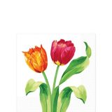 Serviettes à boisson Tulipes printanières, paq. 16
