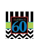 Celebrate 60th Birthday Beverage Napkins, 16-pk