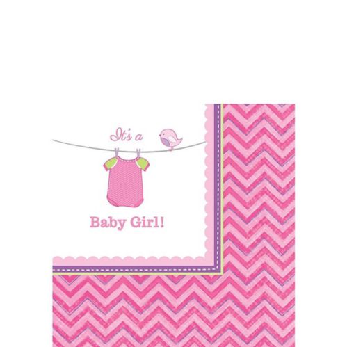 It's a Girl Baby Shower Beverage Napkins, 16-pk Product image