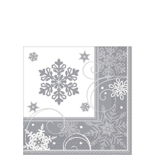 Sparkling Snowflake Beverage Napkins, 16-pk Product image
