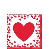Confetti Hearts Valentine's Day Beverage Napkins, 16-pk