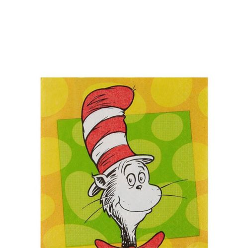Dr. Seuss Birthday Party Small Beverage Napkins, 5-in, 16-pk Product image