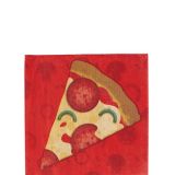 Serviettes à boissons Soirée pizza pour fêtes d'anniversaire, 5 po, paq. 16 | Amscannull