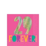 Young & Fab 29 Forever Beverage Napkins, 16-pk