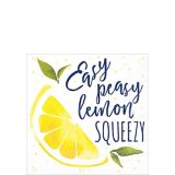 Lemon Squeezy Beverage Napkins, 16-pk
