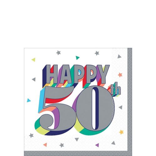 Here's to 50 Birthday Beverage Napkins, 16-pk Product image