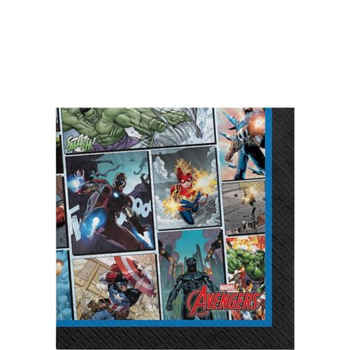 Marvel Powers Unite Birthday Party Small Beverage Napkins, 5-in, 16-pk Product image