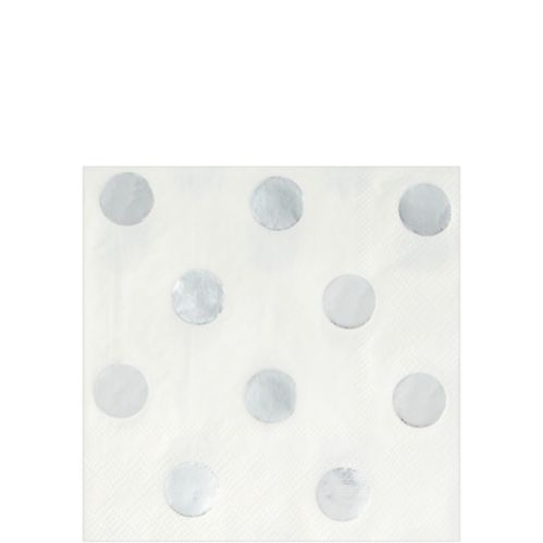 Metallic Polka Dot Beverage Napkins, 16-ct Product image