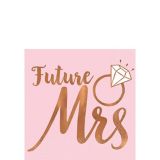 Blush & Rose Gold Future Mrs Beverage Napkins, 16-pk | Amscannull