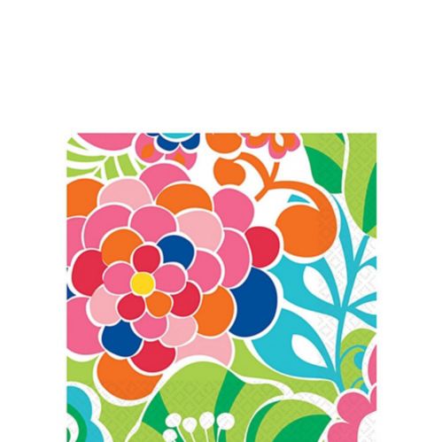 Serviettes de table à motif floral éclatant Image de l’article