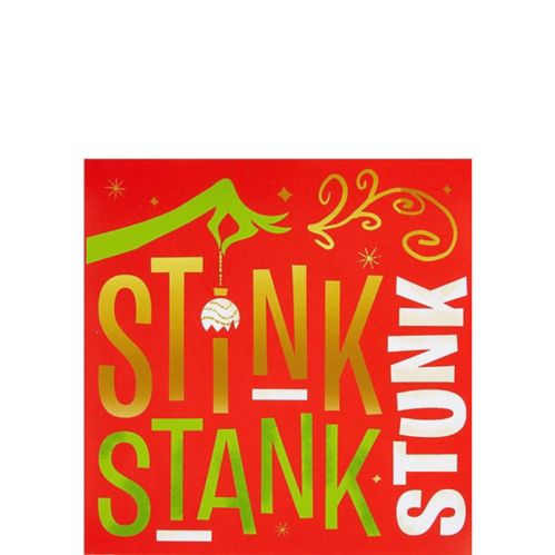 Serviettes à boissons Grinch Stink Stank Stunk, paq. 16 Image de l’article