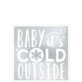 Serviettes à boissons métalliques Baby It's Cold Outside, paq. 16 | Amscannull