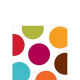 Multicolour Dot Beverage Napkins, 16-pk