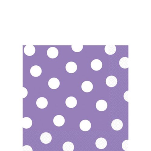 Polka Dot Beverage Napkin, Lilac Product image
