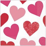 Key to Your Heart Valentine's Day Beverage Napkins, 16-pk