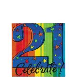 Celebrate 21st Birthday Napkin, 16-pk