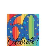 Celebrate 60th Birthday Napkin, 16-pk