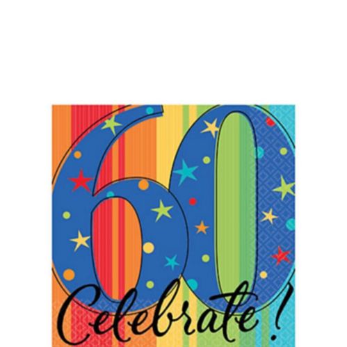 Celebrate 60th Birthday Napkin, 16-pk Product image