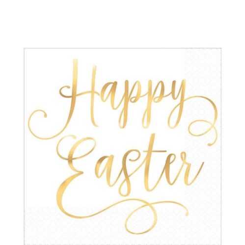 Metallic Gold Easter Lunch Napkins, 16-pk Product image