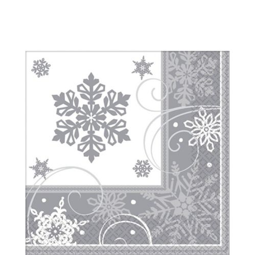 Sparkling Snowflake Lunch Napkins, 16-pk Product image