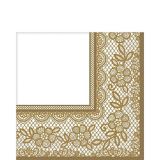 Delicate Gold Lace Lunch Napkins, 16-pk