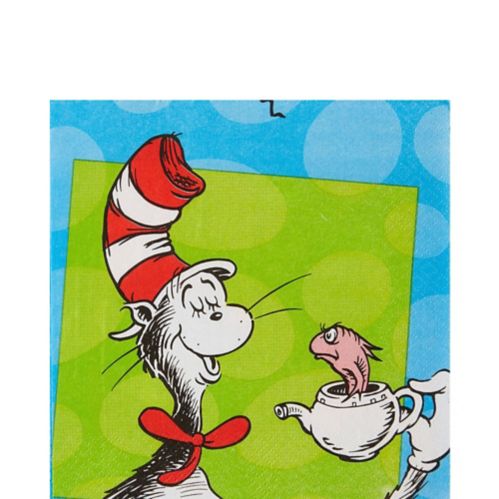 Dr. Seuss Birthday Party Large Lunch Napkins, 6.5-in, 16-pk Product image