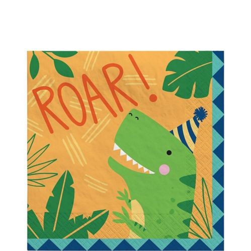 Dino-Mite Dinosaur "Roar" Birthday Party Lunch Napkins, 16-pk Product image
