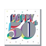 Serviettes de table étape 50e anniversaire, paq. 16
