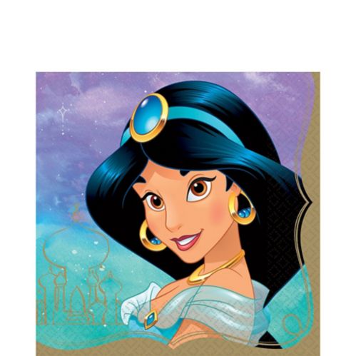Serviettes de table pour fête d'anniversaire, Disney Princesse Jasmine, paq. 16 Image de l’article