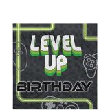 Serviettes de table pour fête d'anniversaire, jeu vidéo Level Up, paq. 16 | Amscannull