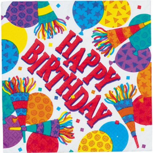 Horn Birthday Lunch Napkins, 16-pk Product image