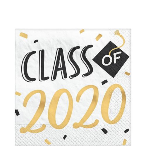 2020 Hats Off Graduation Napkins, 16-pk Product image